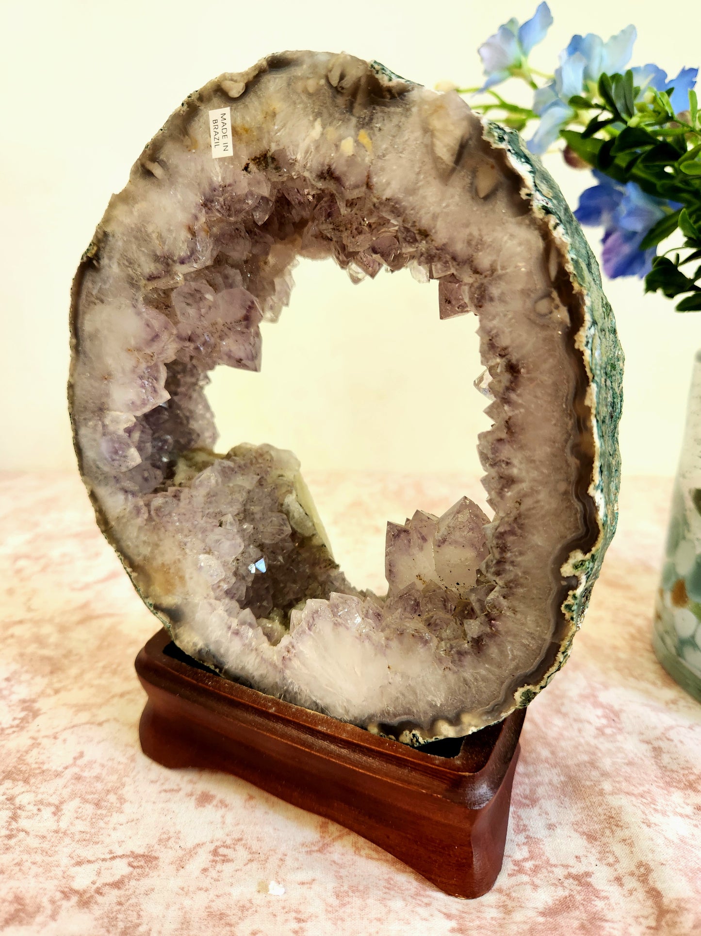 Brazilian Amethyst Portal on Custom Stand - "Aurora"