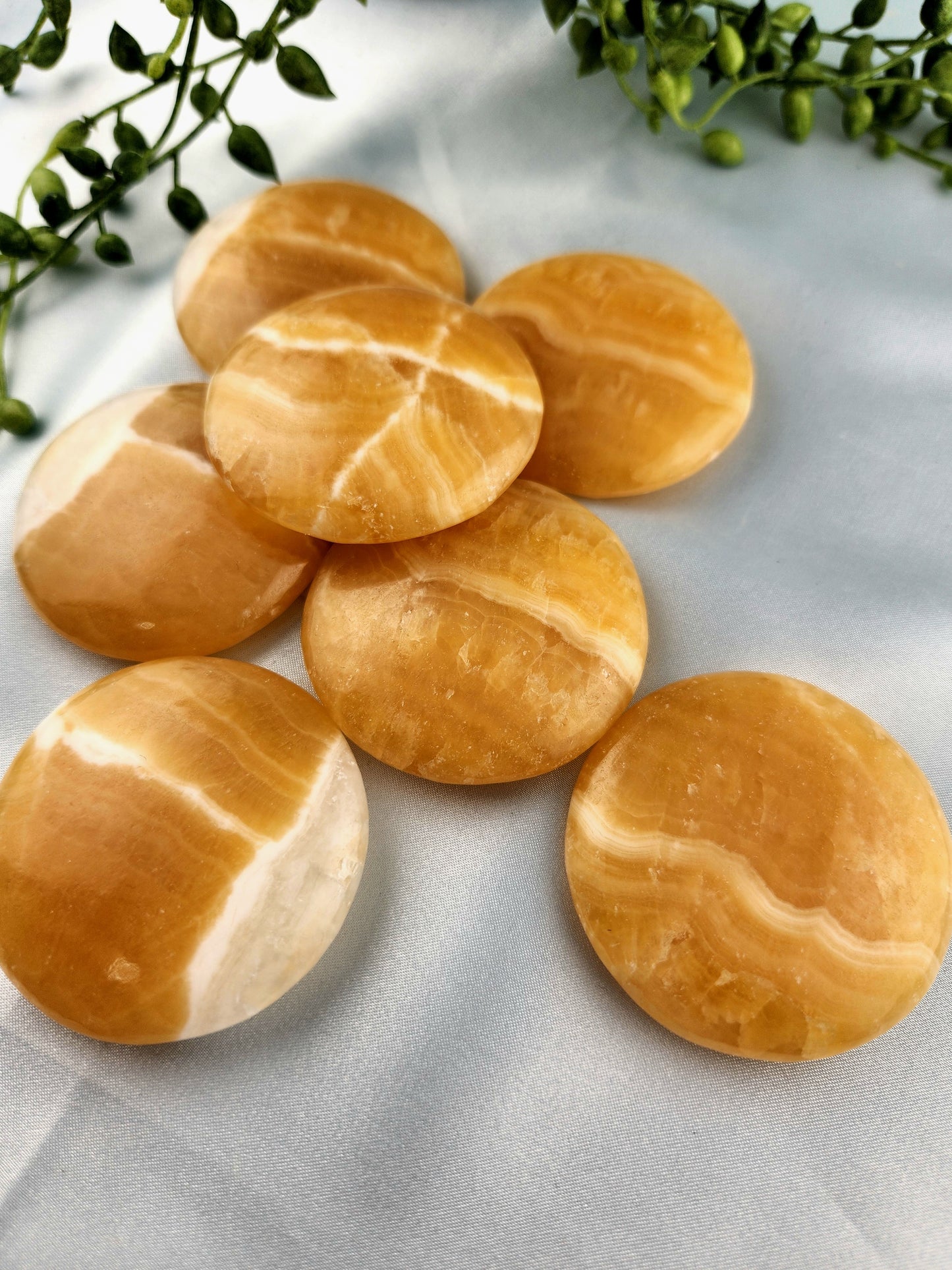 Orange Calcite Flat Stone