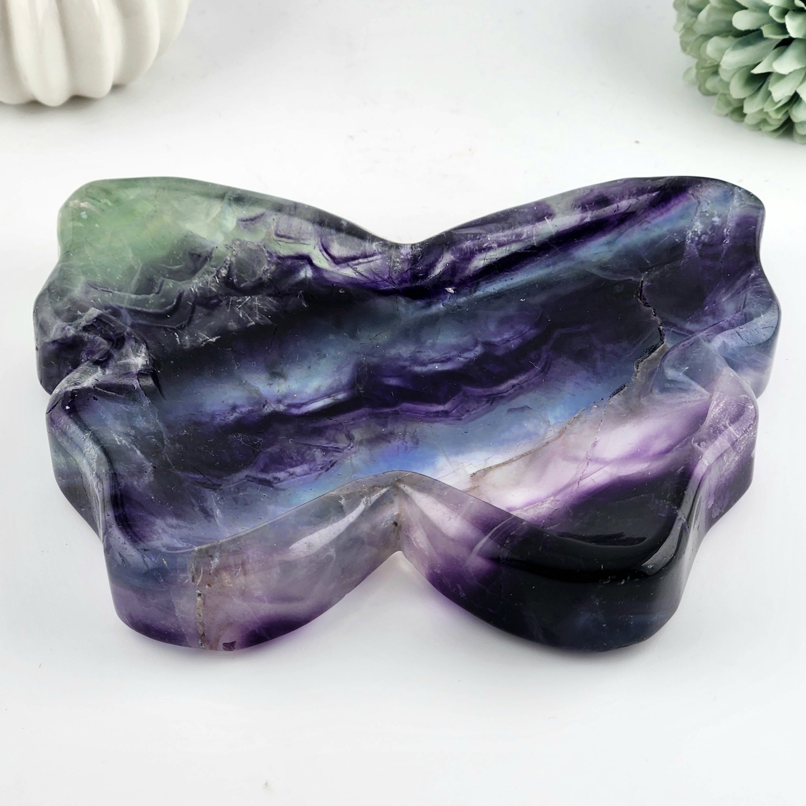 Fluorite Butterfly Bowl *Misfit - natural inclusions*