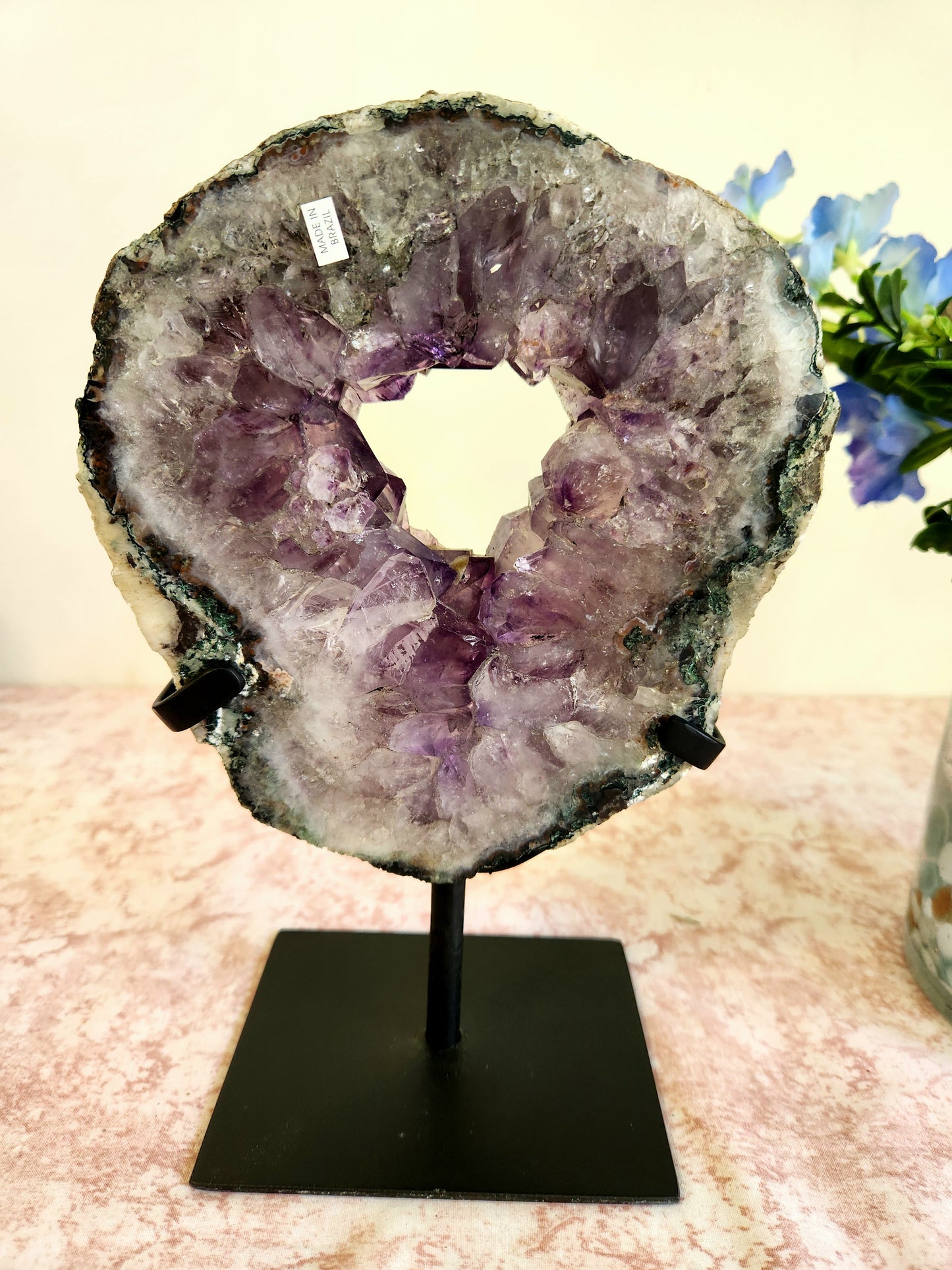 Brazilian Amethyst Portal on Custom Stand - "Harmony"