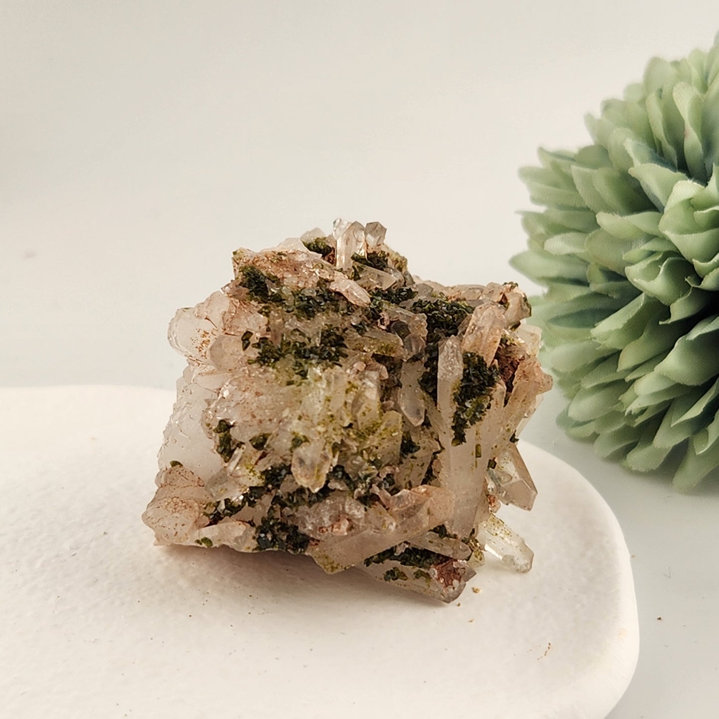 Epidote on Quartz