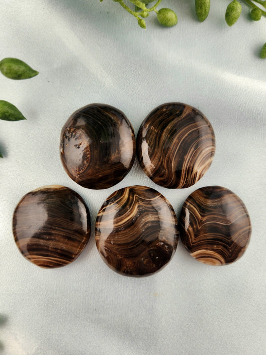 Mini Chocolate Calcite Flat Stone