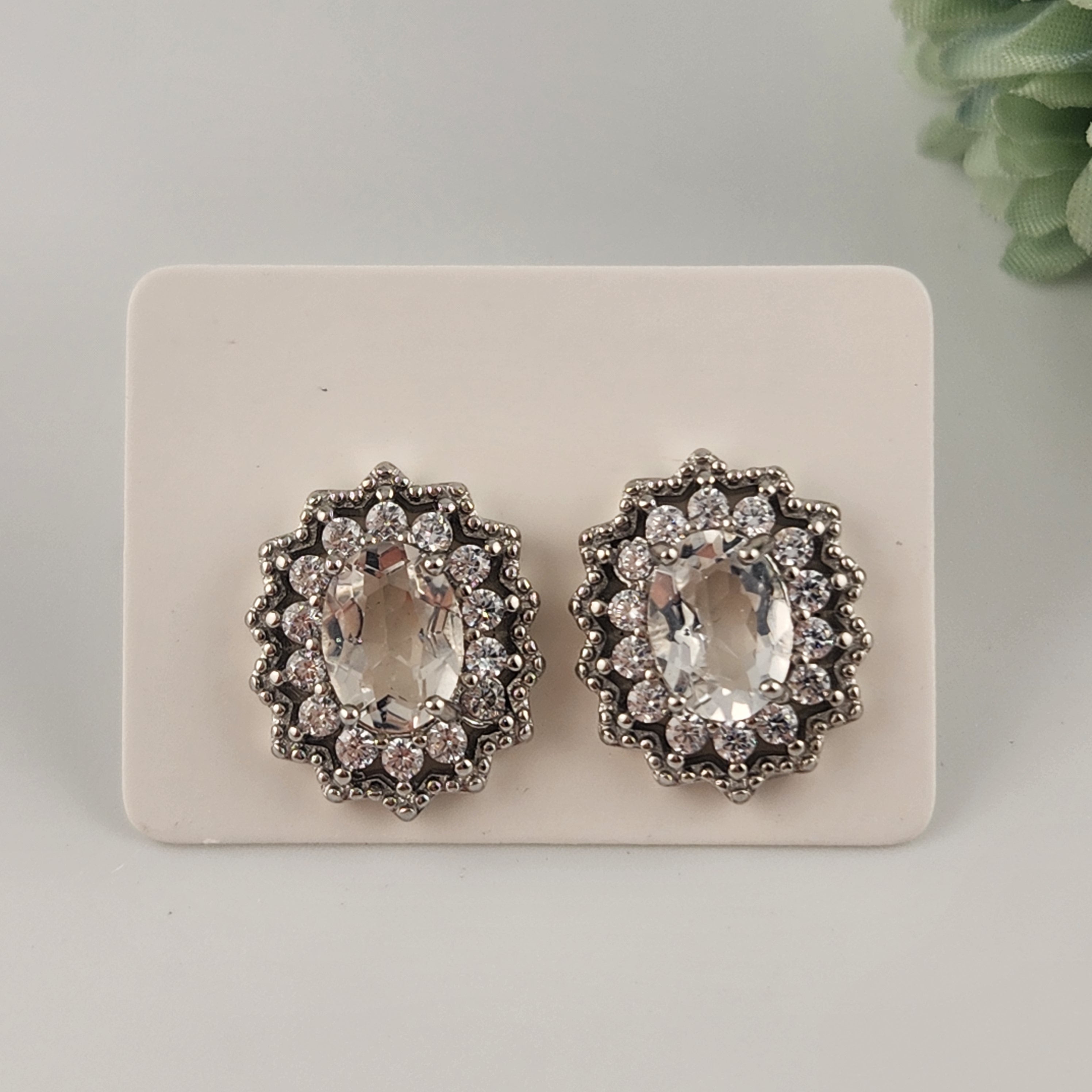 Clear Quartz S925 Earrings