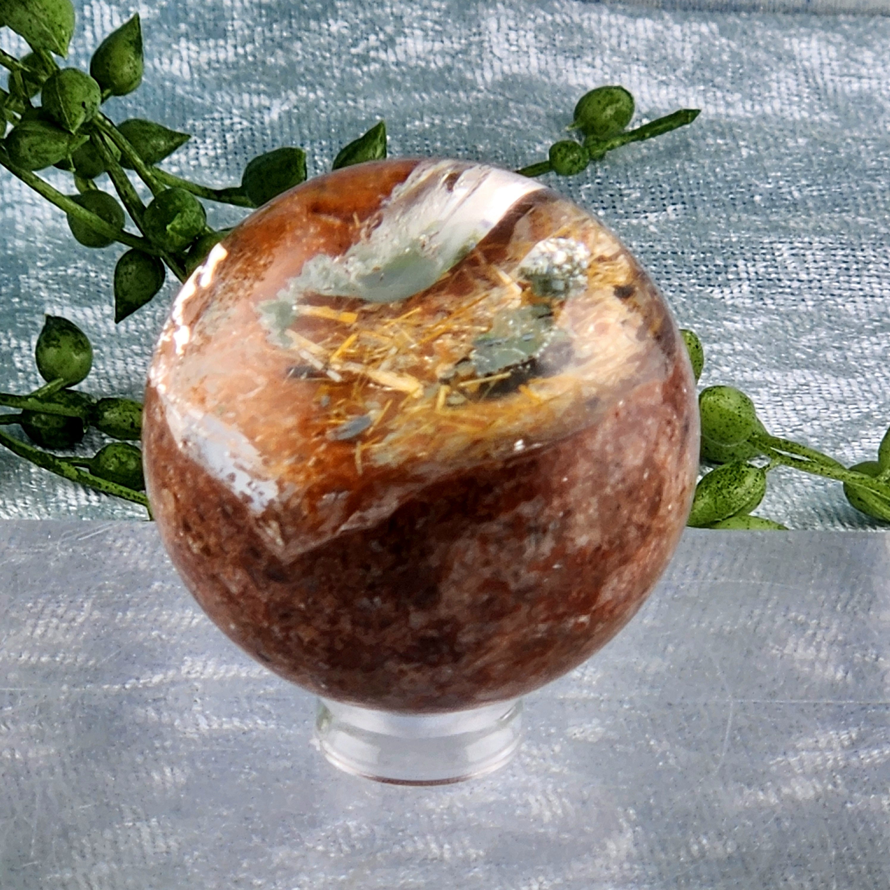 Gold Rutile Sphere