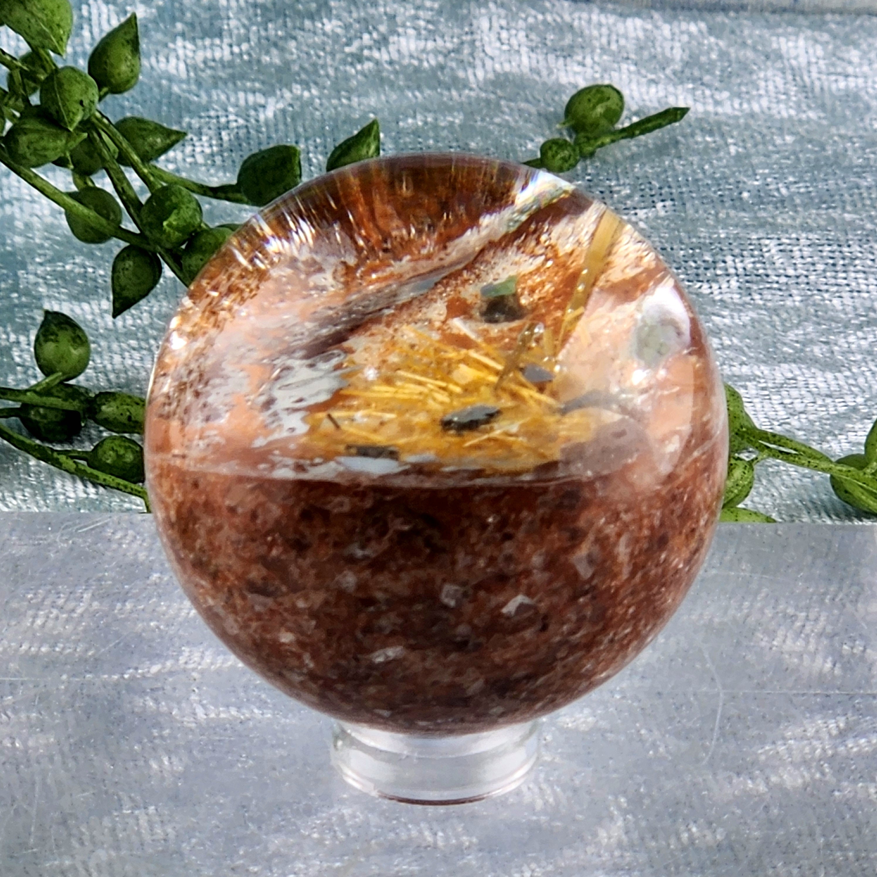 Gold Rutile Sphere