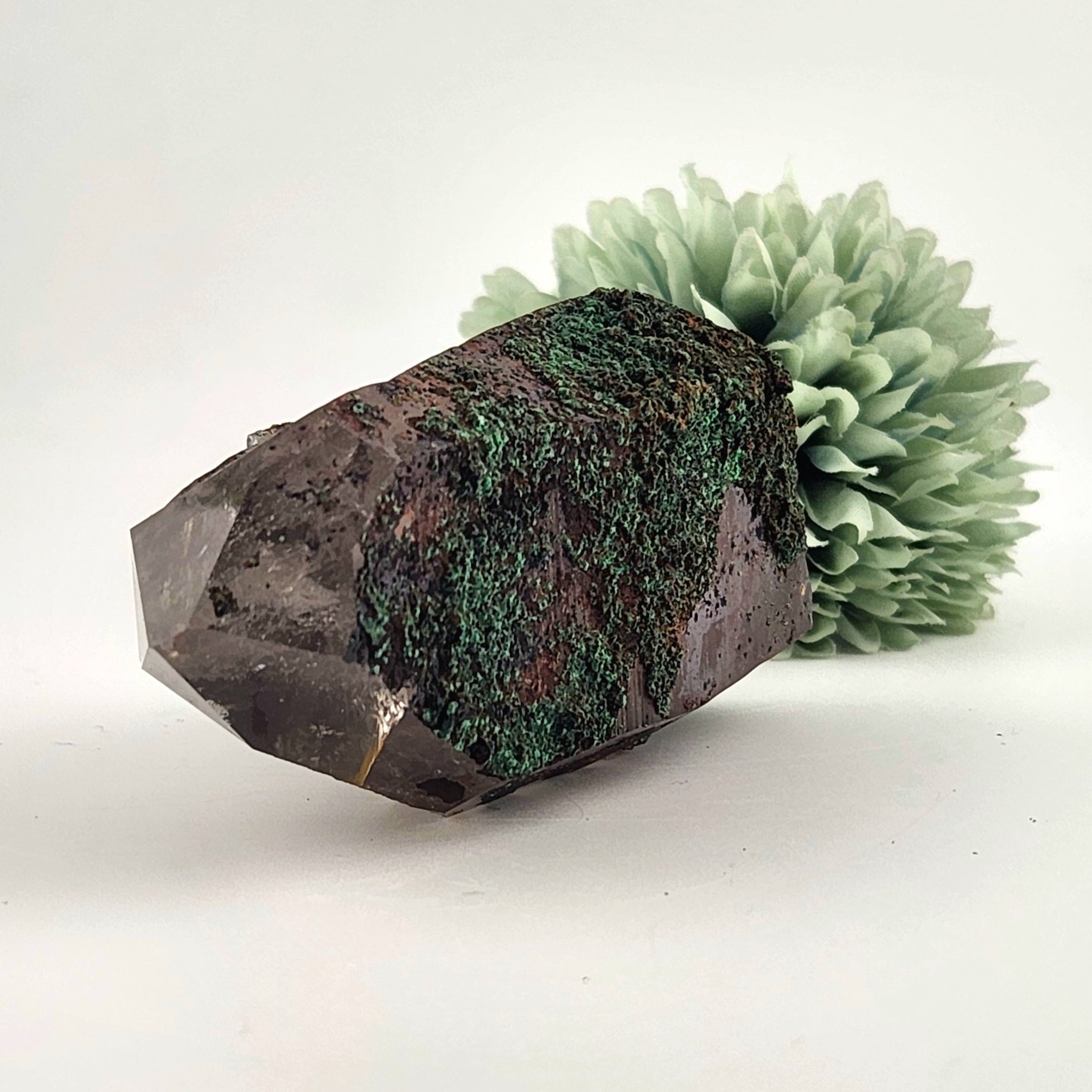 Malachite on Quartz
