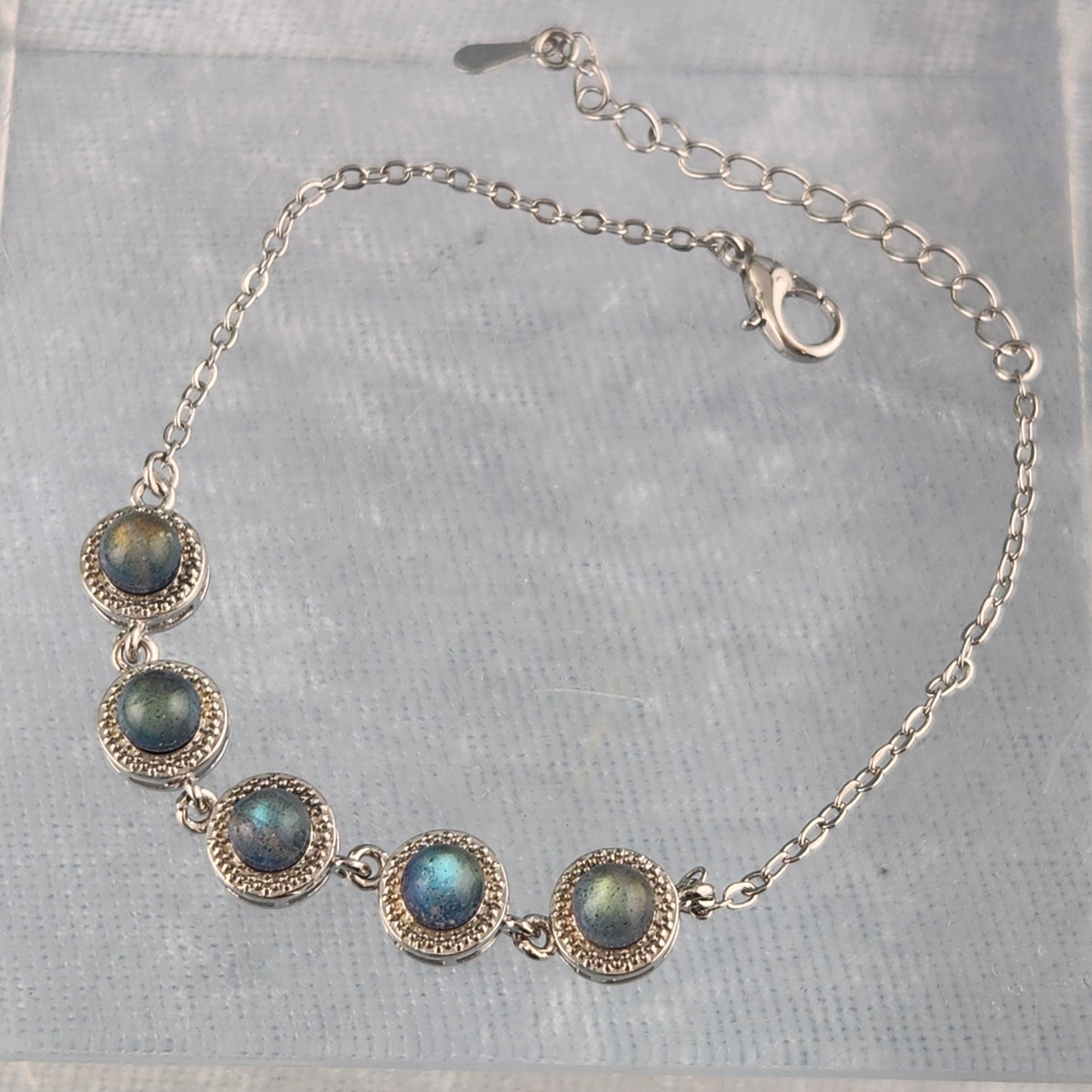 Blue Flash Moonstone Bracelet