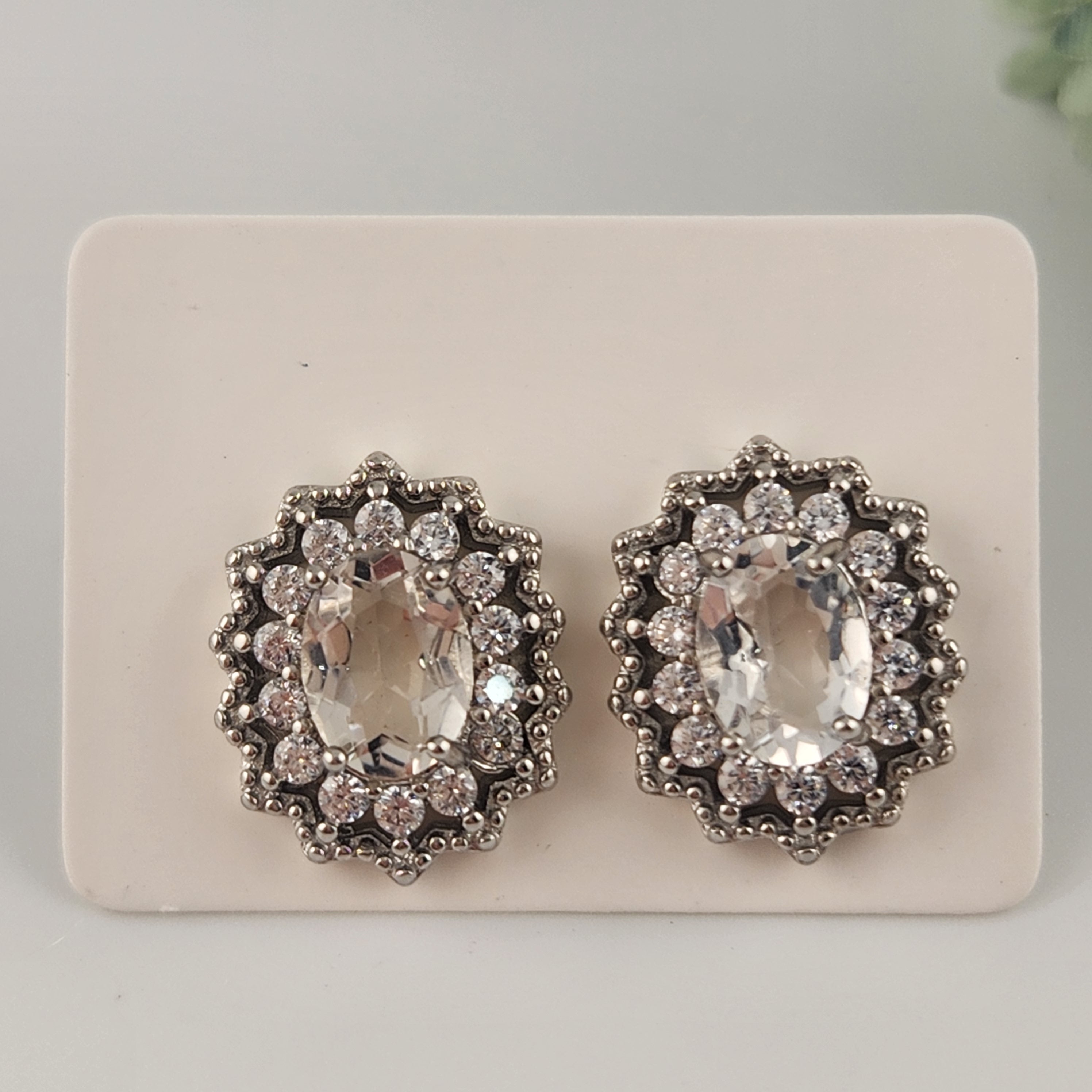 Clear Quartz S925 Earrings